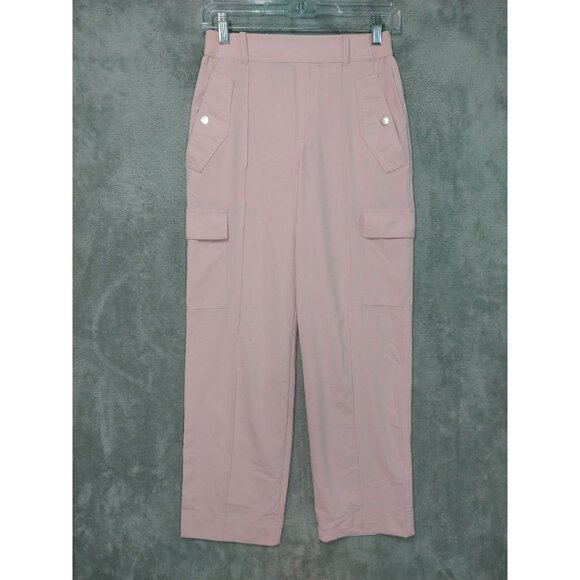 Athleta Pants - Athleta Pants Womens 0 Petite Pink Vienna Cargo Mid Rise Stretch Pull On